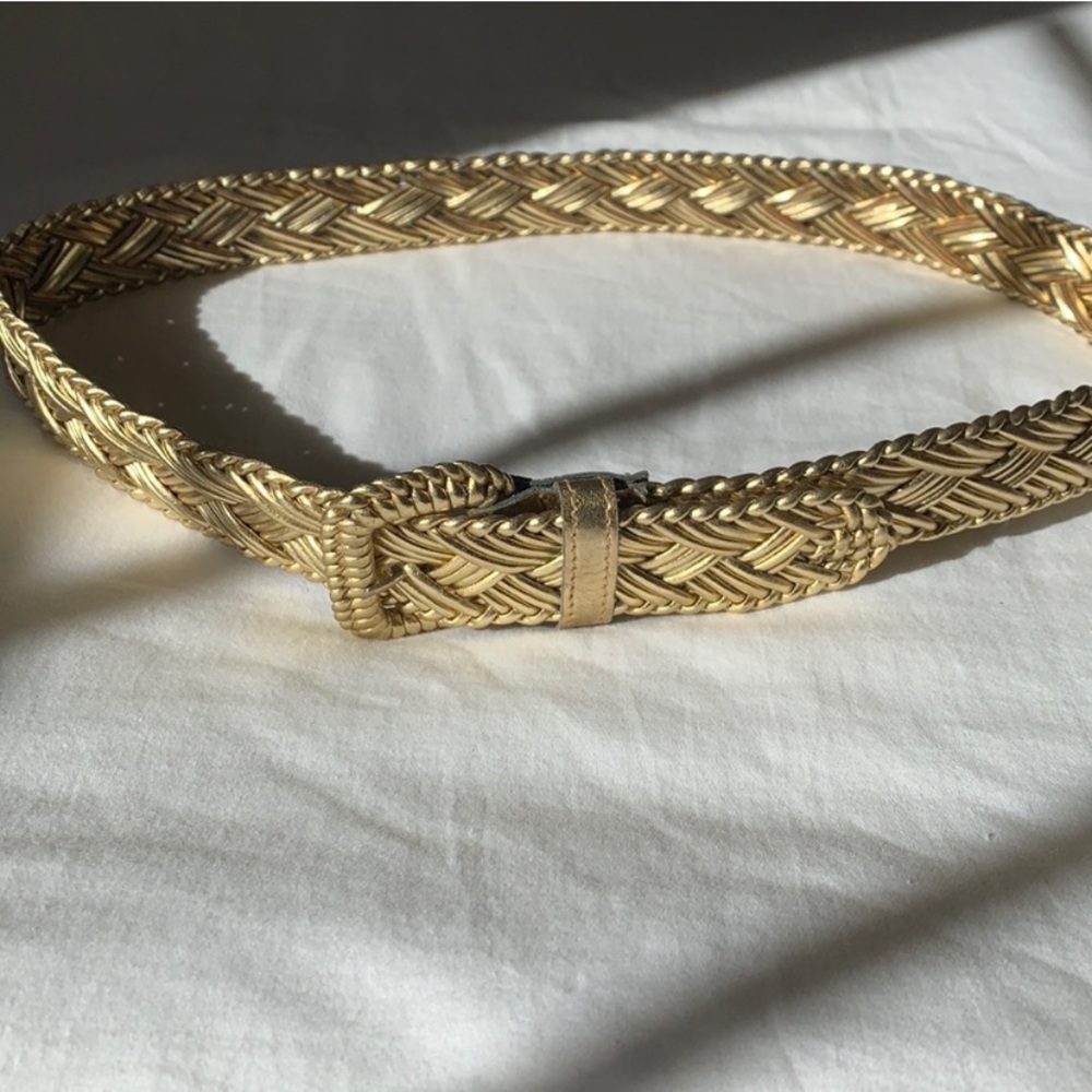 Elegant Gold Braided Women's Belt